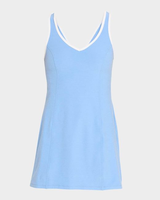 Beyond Yoga Spacedye Contrast-Trim Active Dress in Blue | Lyst
