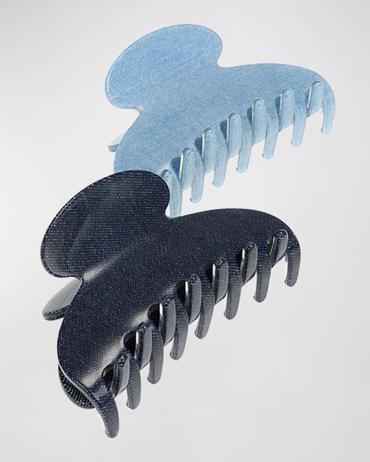 France Luxe Blue Couture Jaw Clips, Set Of 2