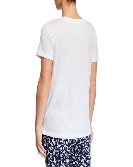 Hanro White Sleep & Lounge Short-sleeve Shirt