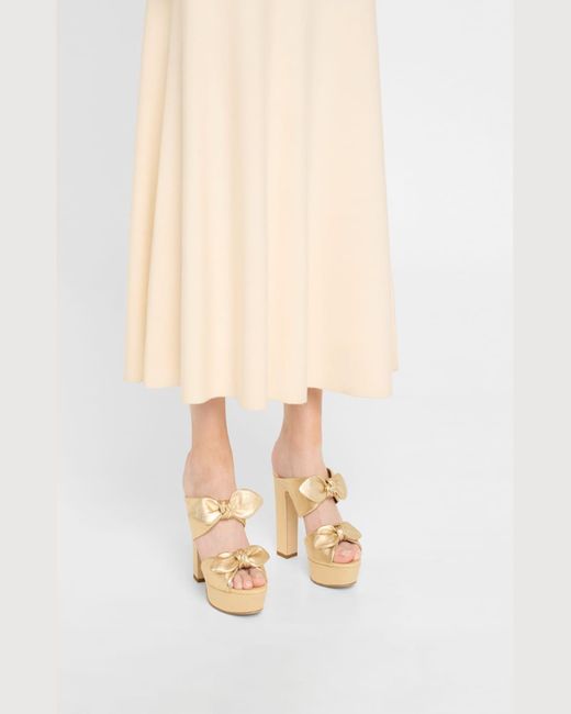 Jimmy Choo Metallic Rua 120 Raffia And Leather Platform Sandals