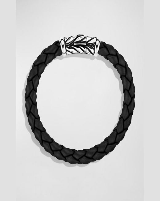 David Yurman Black Chevron Woven Rubber Bracelet, 8Mm for men