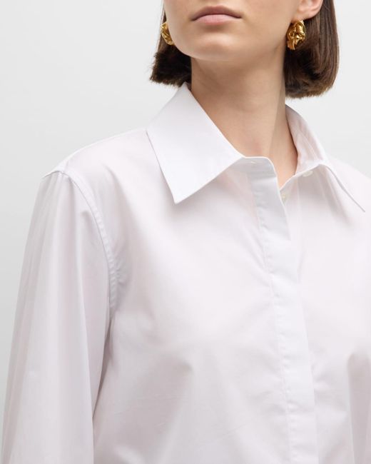 Co. White Fitted Button-Down Tton Shirt