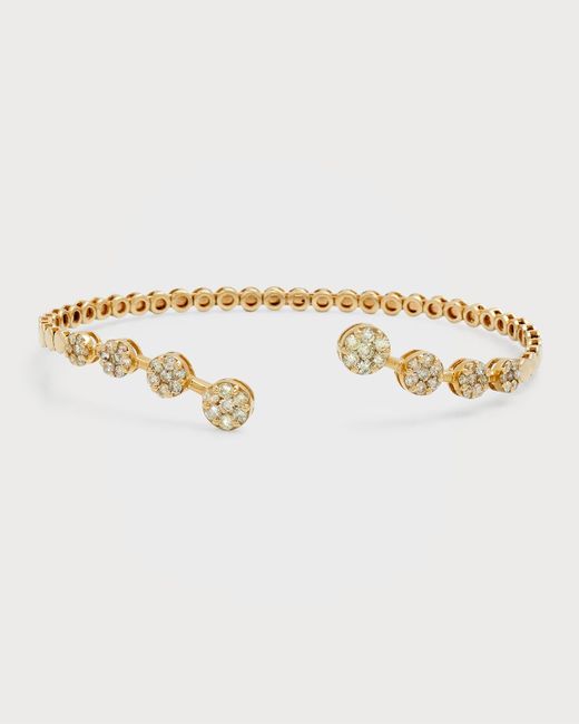 Siena Jewelry Metallic 14K Diamond Flex Cuff Bracelet