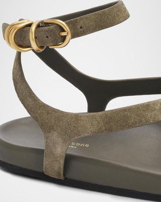 Rag & Bone Metallic Rue Suede Sandals