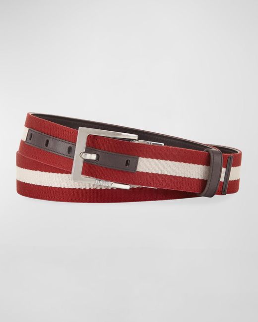 Bally Red Tonnil Reversible Belt for men