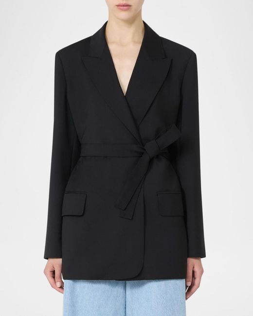 Max Mara Black Talento Wrap Blazer