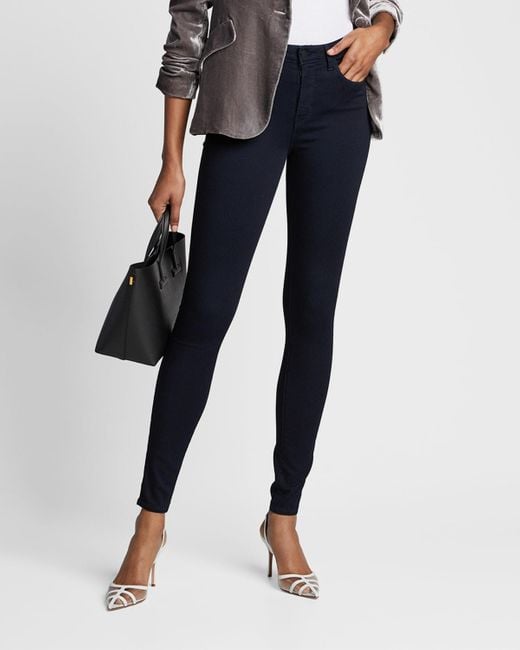 L'Agence Blue Marguerite High-Rise Skinny Jeans