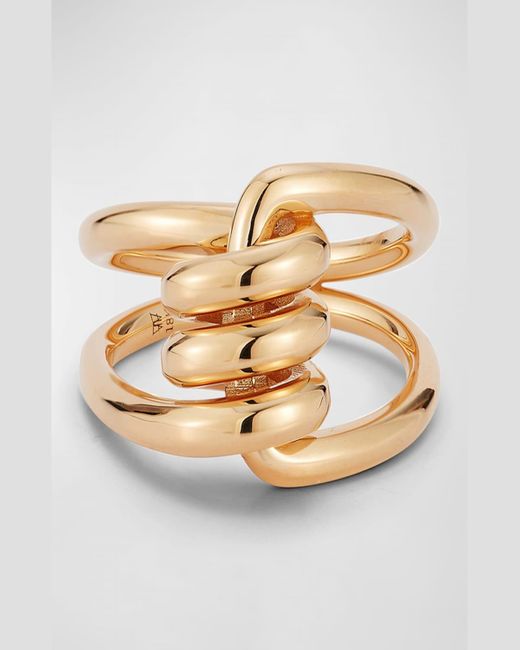 Walters Faith Metallic Huxley 18k Rose Gold Single Coil Link Ring, Size 7