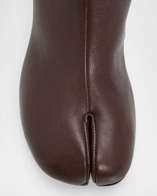 Maison Margiela Brown Tabi Leather Split-Toe Booties