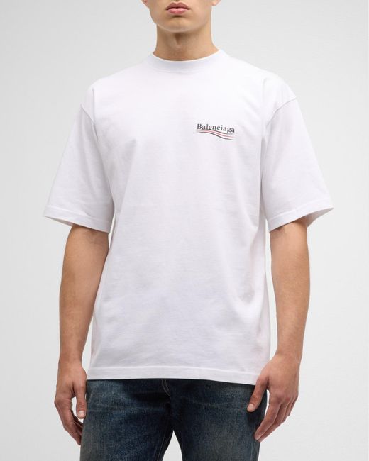 Balenciaga White Political Campaign T Shirt Large Fit