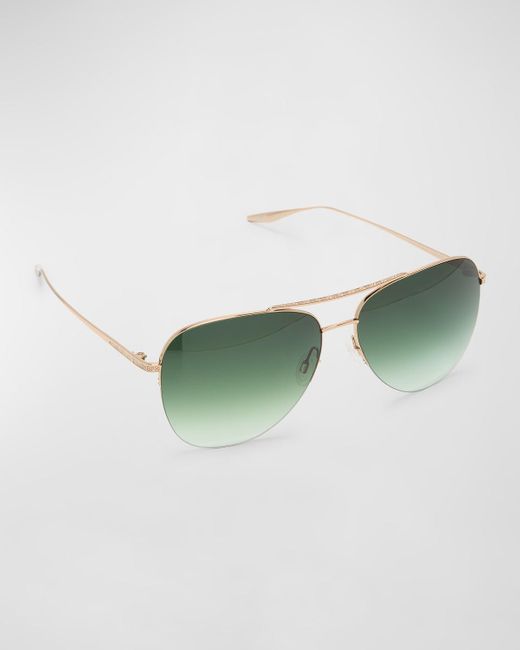 Barton Perreira Green Chevalier Julep Aviator Sunglasses for men