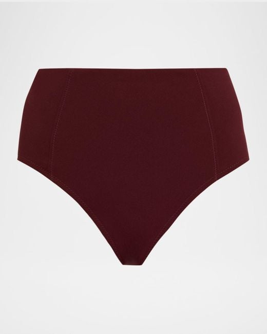 Ulla Johnson Purple Zahara High Waist Bikini Bottoms