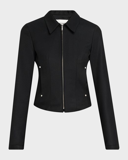 TONYWACK Black Wool Zip Jacket