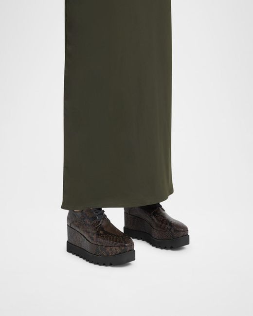 Stella McCartney Black Elyse Snake Platform Loafers