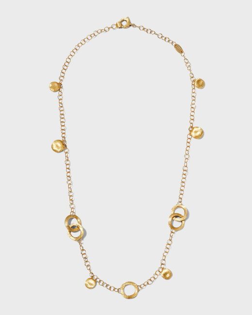 Marco Bicego White Jaipur 18k Yellow Gold Short Charm Necklace