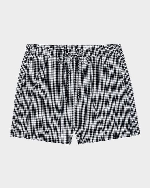 Rails Gray Jenner Gingham Drawstring Shorts