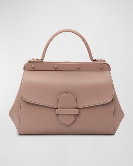 Franzi Pink Margherita Medium Leather Top-handle Bag