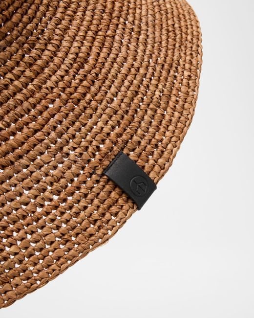 Rag & Bone Brown Jade Raffia Bucket Hat
