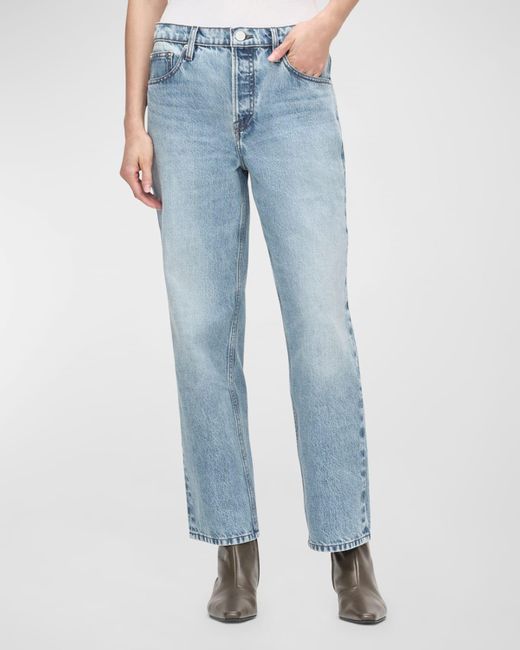 FRAME Blue The Slouchy Straight Jeans