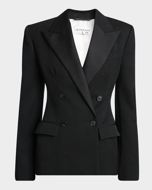 Givenchy Black Double-Breasted Tuxedo Jacket