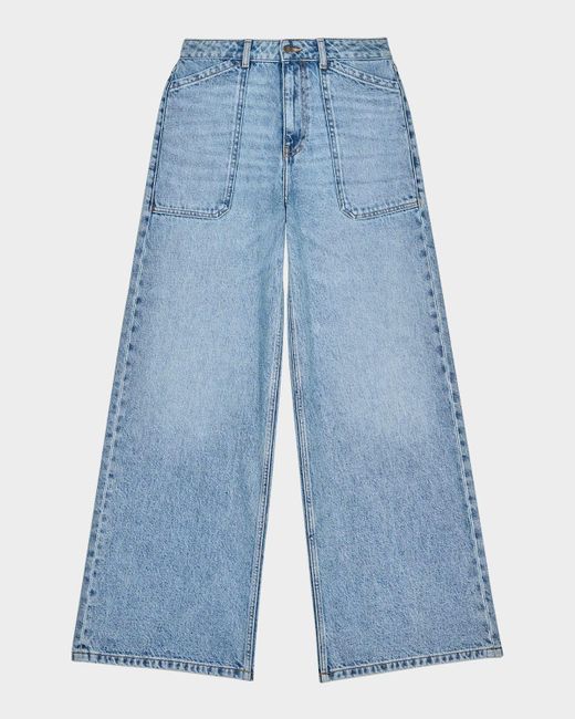 Ba&sh Blue Mellou Wide-Leg Jeans