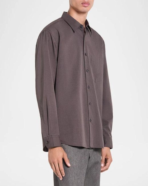 Theory Purple Apos;S Weekend Button-Front Shirt for men