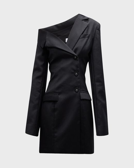 Anna Quan Black Kassidy Off-The-Shoulder Blazer Mini Dress