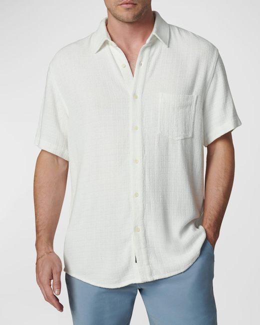 Joe's Jeans White Scott Cotton Short-Sleeve Shirt for men