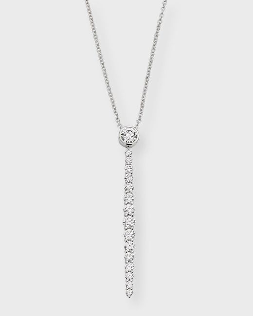 Neiman Marcus 18k White Gold Diamond Pendant Necklace