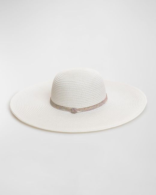 Pia Rossini White Romero Large Brim Hat