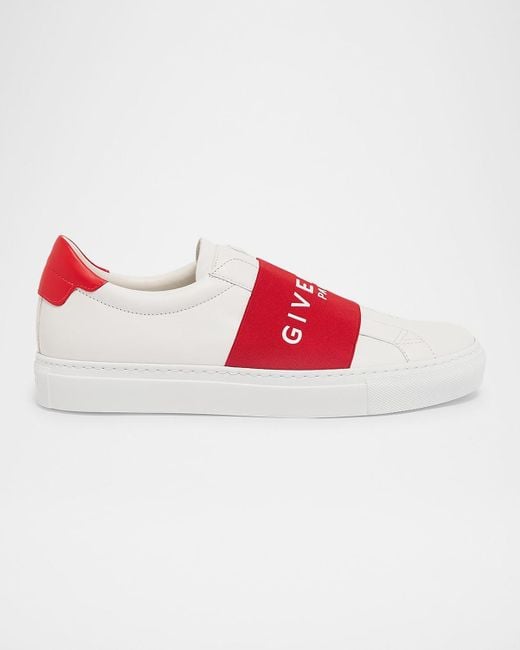 Givenchy Red Urban Street Low Top Slip On Sneakers