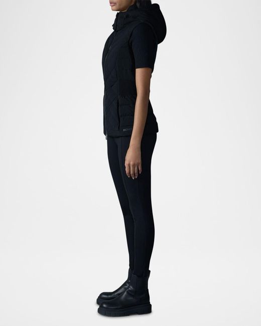 Mackage Black Hoshi Light Down Hooded Vest