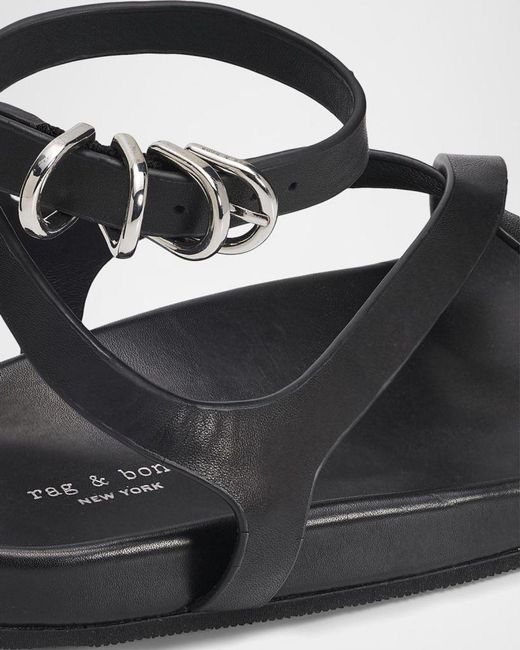 Rag & Bone Metallic Rue Leather Sandals