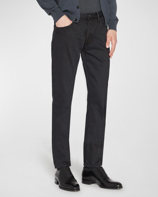 Tom Ford Blue Slim Fit 5-Pocket Jeans for men