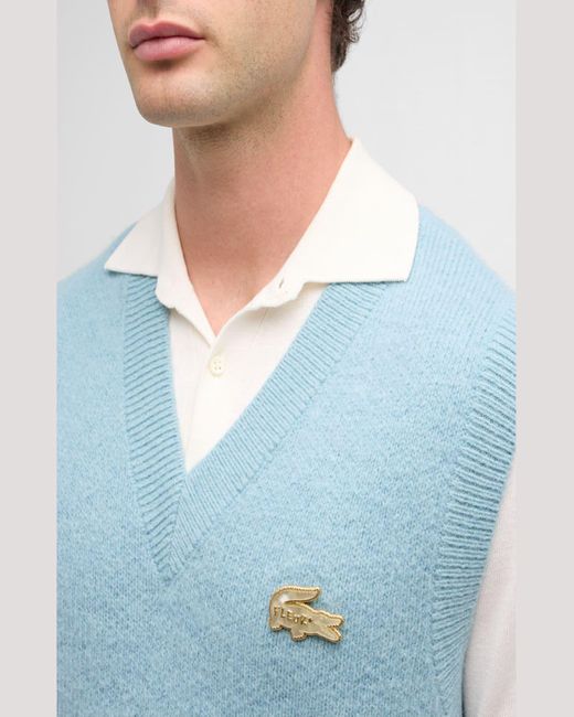 Lacoste Blue X Le Fleur Sweater Vest for men