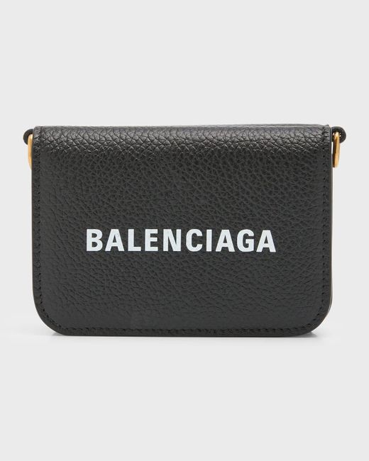 Balenciaga Black Cash Mini Wallet On Chain