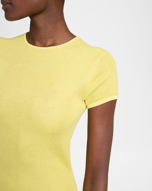 Jacquemus Yellow Solid Knitted Maxi Dress