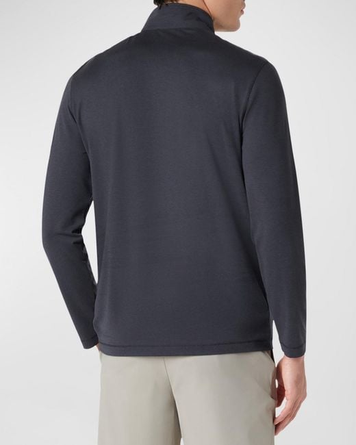 Bugatchi Blue Apos;S Uv50 Performance Quarter-Zip Sweater for men