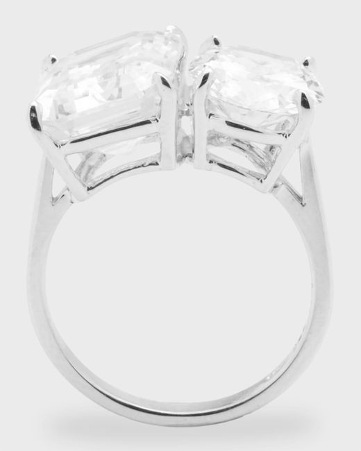 Fantasia by Deserio White Oval & Emerald-cut Cubic Zirconia Ring