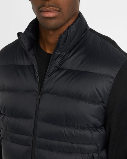 Moncler Black Apos;S Zip-Up Down Knit Combo Jacket for men