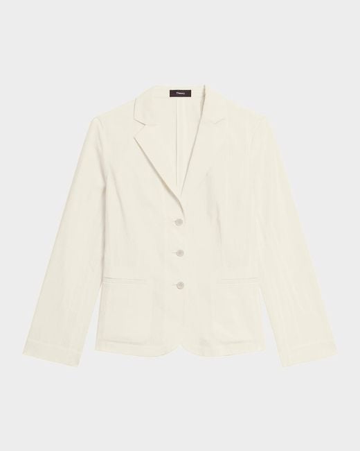 Theory Natural Shrunken Three-Button Jacket