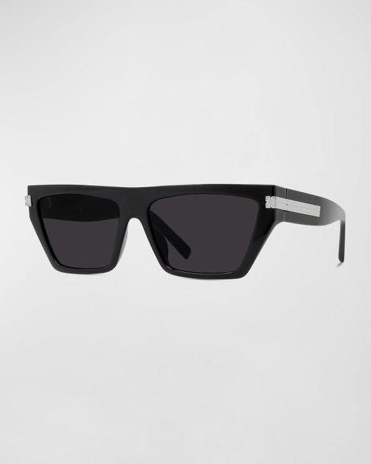 Givenchy Black 4g Flat-top Rectangle Sunglasses for men