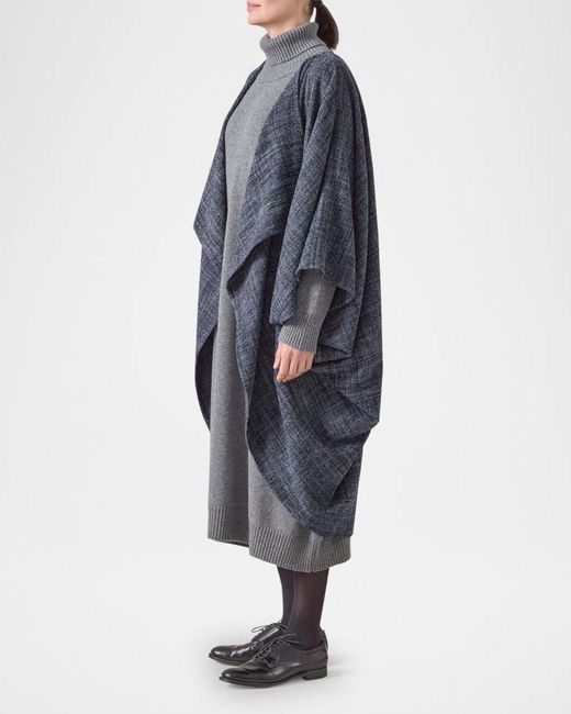 Eskandar Blue Cocoon Coat