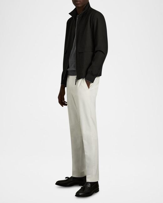 Reiss Black Apos;S Funnel-Neck Zip Jacket for men