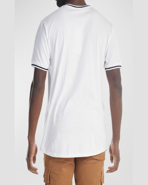 NANA JUDY White Carlo T-shirt With Contrast Trim for men