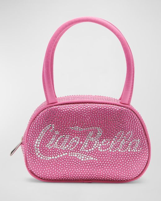AMINA MUADDI Pink Super Amini Ciao Bella Crystal Top-handle Bag