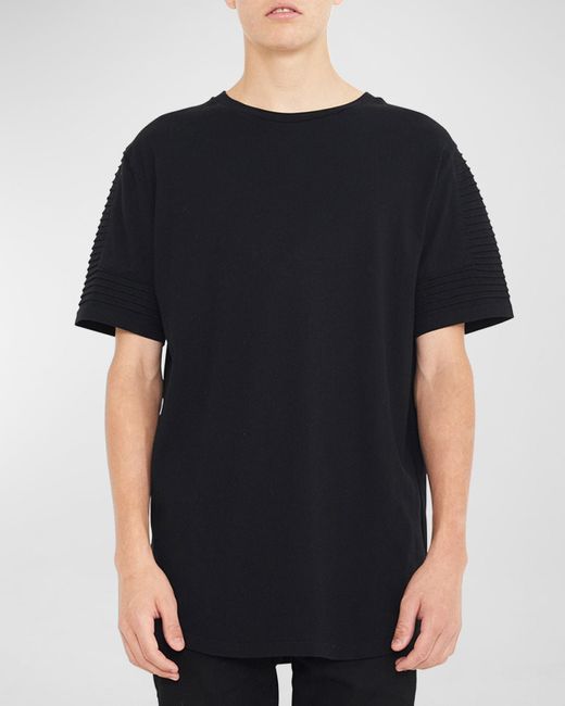 NANA JUDY Black Maverick Pintuck Sleeve T-shirt - Bci Cotton for men