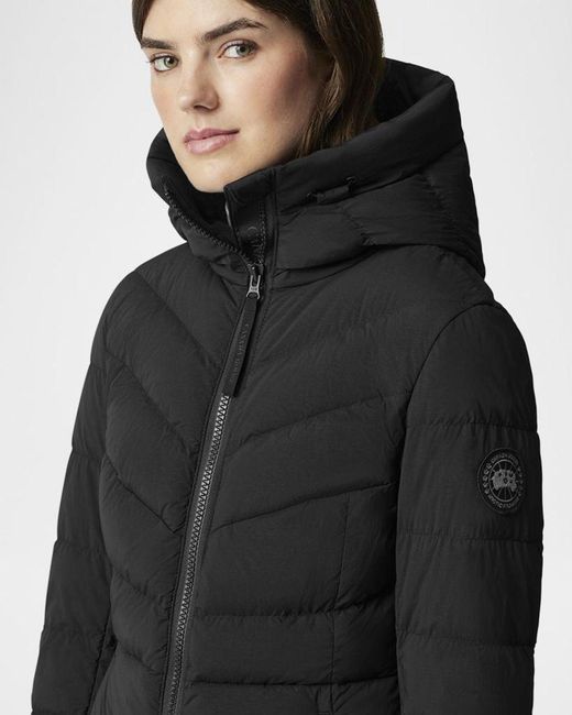 Canada Goose Black Clair Hooded Down Puffer Jacket