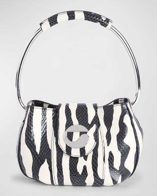 Coperni Zebra print Ring Pouch Top handle Bag in White Lyst