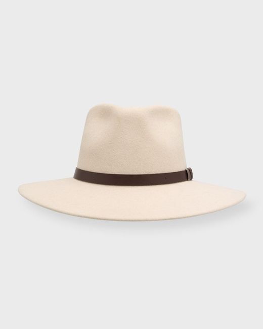 Sensi Studio Natural Dundee Felt Cowboy Hat With Riveted Band